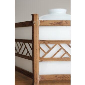 六角型 木目仕上縁電笠　A042 