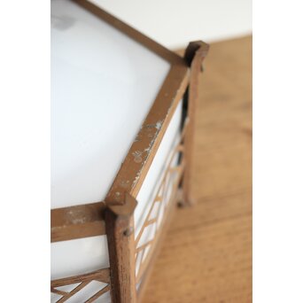 六角型 木目仕上縁電笠　A042 