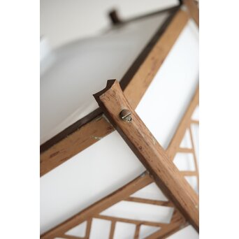 六角型 木目仕上縁電笠　A042 