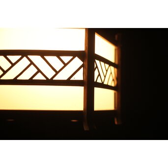 六角型 木目仕上縁電笠　A042 