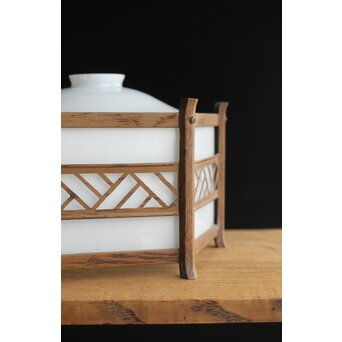 六角型 木目仕上縁電笠　A042 