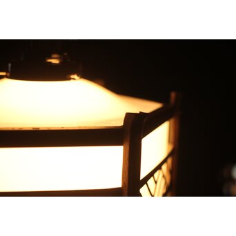 六角型 木目仕上縁電笠　A042 