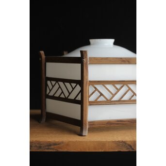 六角型 木目仕上縁電笠　A042 