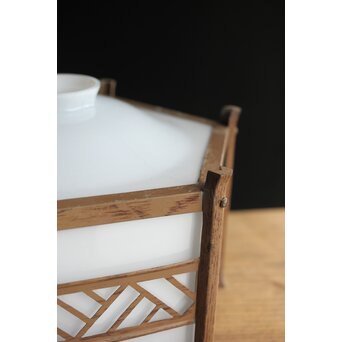 六角型 木目仕上縁電笠　A042 