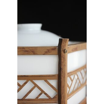 六角型 木目仕上縁電笠　A042 