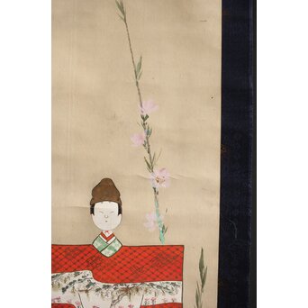 倣 菁々 鈴木其一 立雛図 紙本掛軸　Z314 