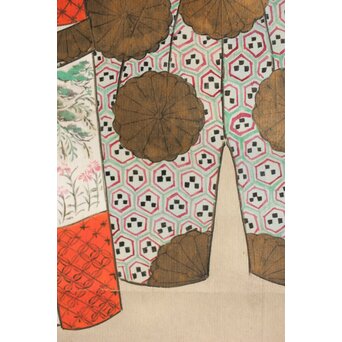 倣 菁々 鈴木其一 立雛図 紙本掛軸　Z314 