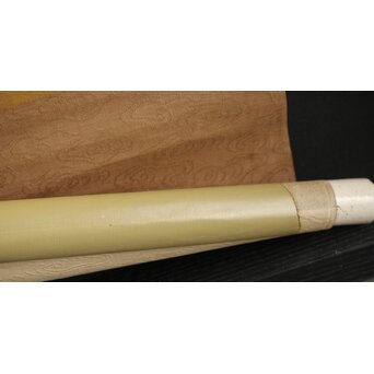 倣 柳里恭 柳沢淇園 絹本掛軸 吊花図 古筆了仲識箱二重箱　Z315 