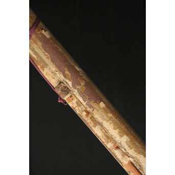 倣 柳里恭 柳沢淇園 絹本掛軸 吊花図 古筆了仲識箱二重箱　Z315 