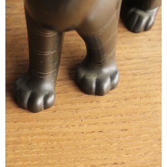 山本自爐 鋳造作品 ブロンズ【虎】共箱　M331 