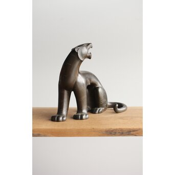 山本自爐 鋳造作品 ブロンズ【虎】共箱　M331 