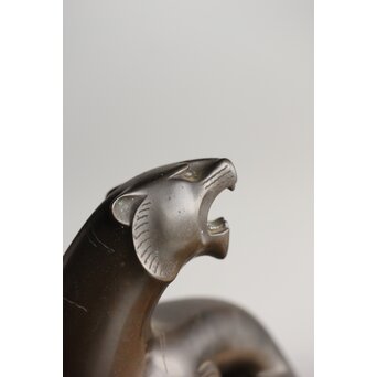 山本自爐 鋳造作品 ブロンズ【虎】共箱　M331 