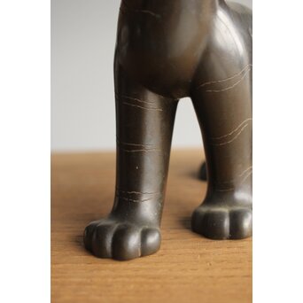 山本自爐 鋳造作品 ブロンズ【虎】共箱　M331 