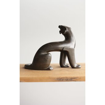 山本自爐 鋳造作品 ブロンズ【虎】共箱　M331 