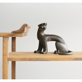 山本自爐 鋳造作品 ブロンズ【虎】共箱　M331