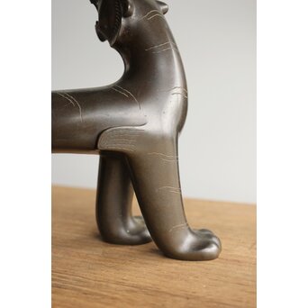 山本自爐 鋳造作品 ブロンズ【虎】共箱　M331 