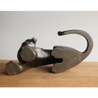 山本自爐 鋳造作品 ブロンズ【虎】共箱　M331 