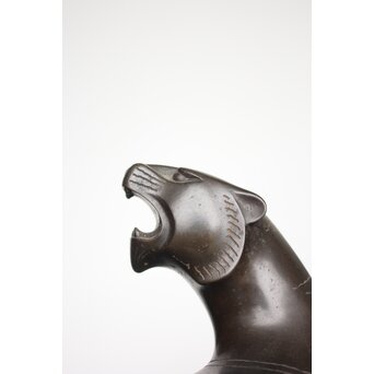 山本自爐 鋳造作品 ブロンズ【虎】共箱　M331 