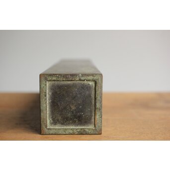 四方柱 古銅花器　M332 