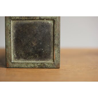 四方柱 古銅花器　M332 