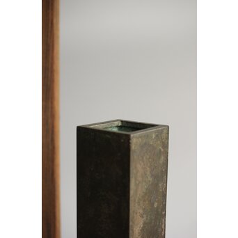 四方柱 古銅花器　M332 