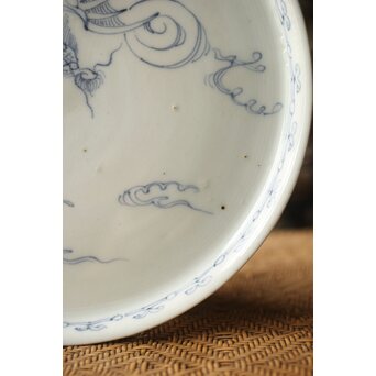 古伊万里 白磁染付 雲龍図皿　P356 