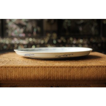 古伊万里 白磁染付 雲龍図皿　P356 