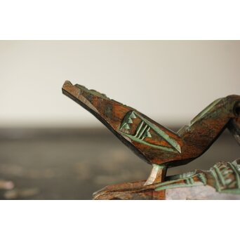 砂澤ビッキ 幸福の鳥 木彫　X370 