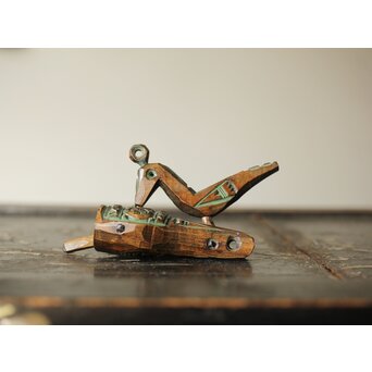 砂澤ビッキ 幸福の鳥 木彫　X370