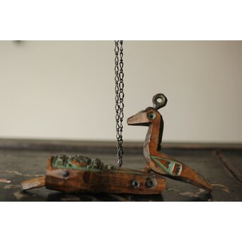 砂澤ビッキ 幸福の鳥 木彫　X370 