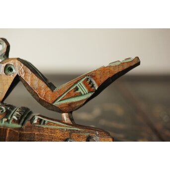 砂澤ビッキ 幸福の鳥 木彫　X370 