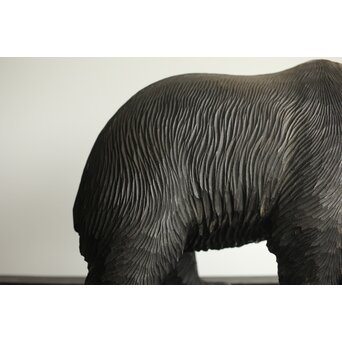 茂木多喜治/北雪 夫婦熊 八雲木彫　X371 