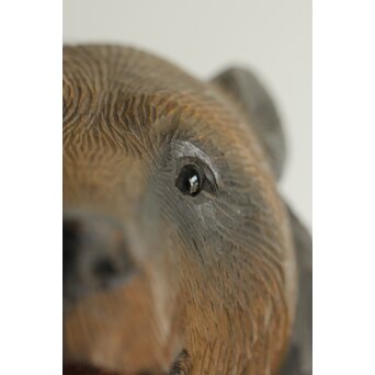 茂木多喜治/北雪 夫婦熊 八雲木彫　X371 