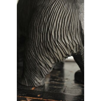 茂木多喜治/北雪 夫婦熊 八雲木彫　X371 