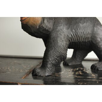 茂木多喜治/北雪 夫婦熊 八雲木彫　X371 