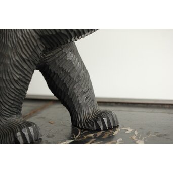 茂木多喜治/北雪 夫婦熊 八雲木彫　X371 