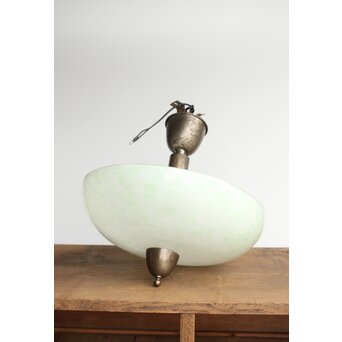 吹雪ガラス 時代二灯式照明　A046 