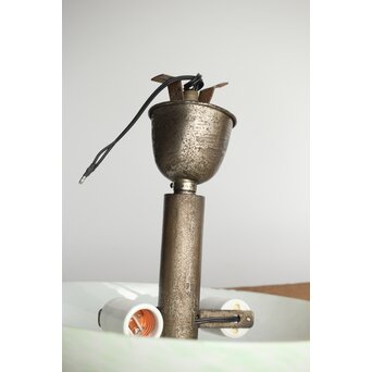 吹雪ガラス 時代二灯式照明　A046 