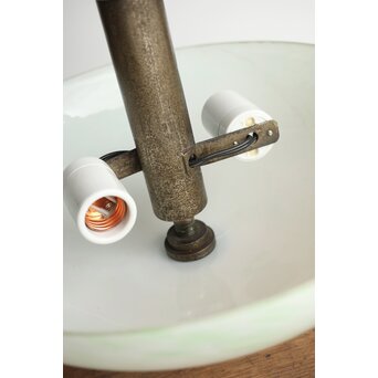 吹雪ガラス 時代二灯式照明　A046 