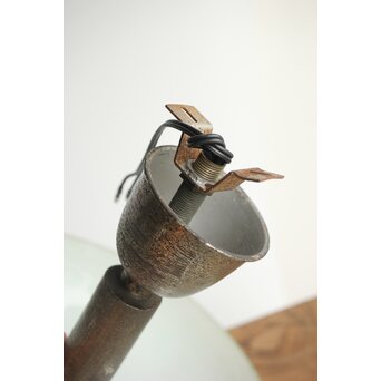 吹雪ガラス 時代二灯式照明　A046 