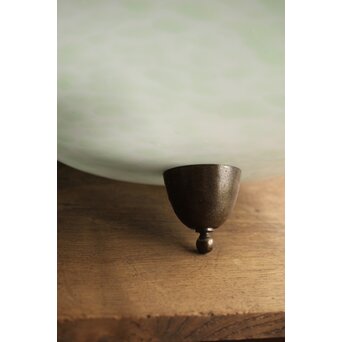 吹雪ガラス 時代二灯式照明　A046 