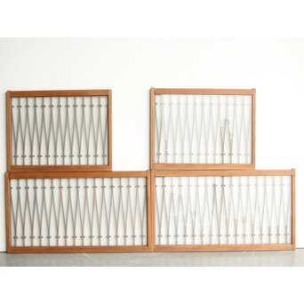 松葉組子の小型天袋系引戸 大小 4枚1組　R0244 