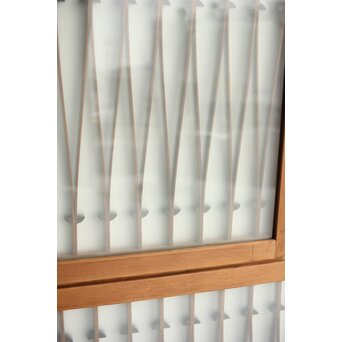 松葉組子の小型天袋系引戸 大小 4枚1組　R0244 