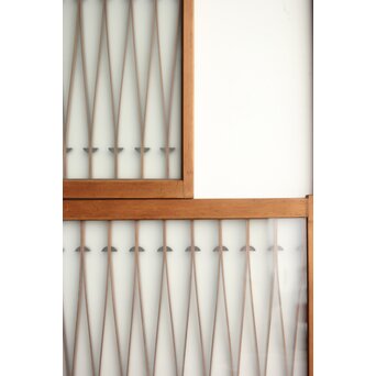 松葉組子の小型天袋系引戸 大小 4枚1組　R0244 