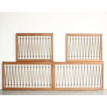 松葉組子の小型天袋系引戸 大小 4枚1組　R0244