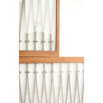 松葉組子の小型天袋系引戸 大小 4枚1組　R0244 