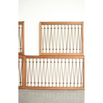 松葉組子の小型天袋系引戸 大小 4枚1組　R0244 