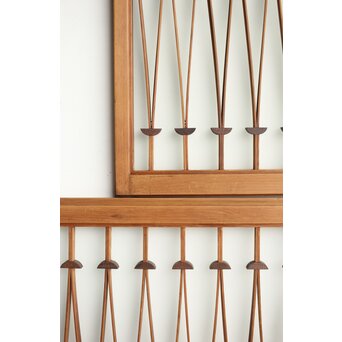 松葉組子の小型天袋系引戸 大小 4枚1組　R0244 