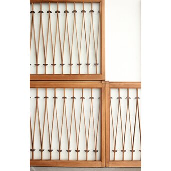 松葉組子の小型天袋系引戸 大小 4枚1組　R0244 