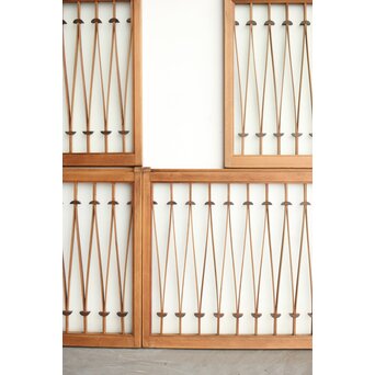 松葉組子の小型天袋系引戸 大小 4枚1組　R0244 